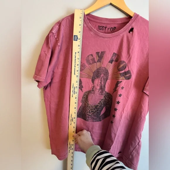 Men’s lucky brand Iggy Pop Graphic Tee xl distressed punk rock music - Picture 8 of 8